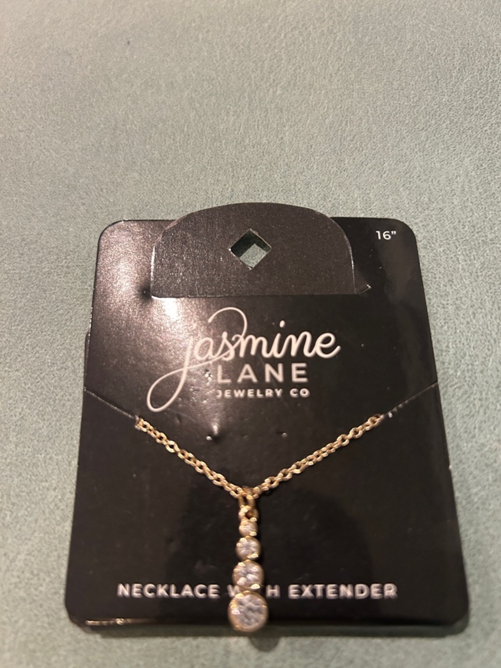 Jasmine Lane Gold-Tone Crystal Drop Necklace - Gold